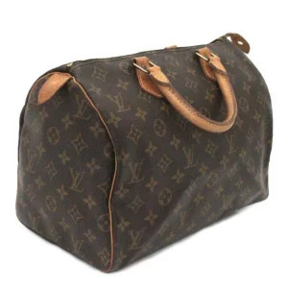 Louis Vuitton Monogram Handbag Bag Speedy Boston Brown